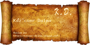 Kácser Dalma névjegykártya